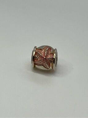 Halia 925 Sterling Silver & Peach Enamel Starfish Star Fish Charm